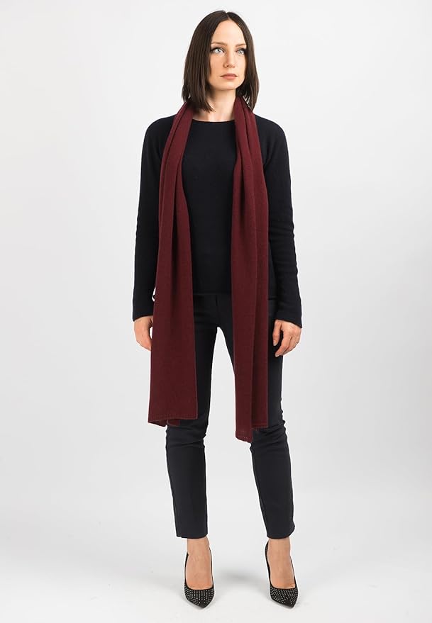 Dalle Piane Cashmere - 100% Cashmere Scarf - Made in Italy - Winter Neck Warmer (14" x 77") - Christmas Gift