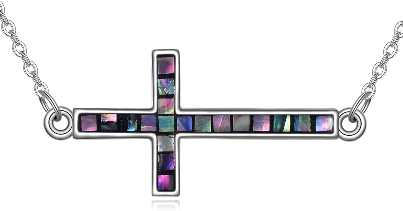 YFN Cross Necklace Sterling Silver Religious Cross Pendant Jewelry Christian Gifts for Women Men
