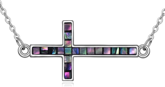 YFN Cross Necklace Sterling Silver Religious Cross Pendant Jewelry Christian Gifts for Women Men