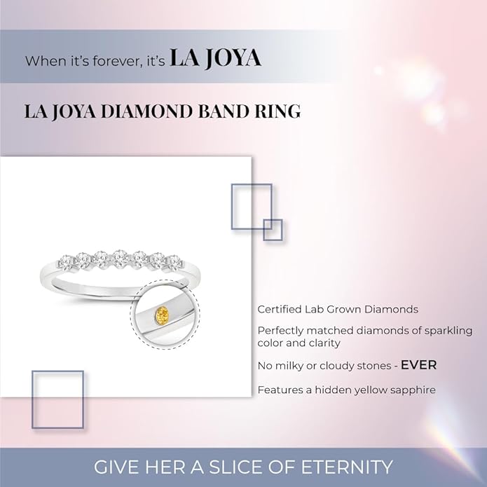 Lab Grown Diamond Wedding Bands for Women | 10K White and Yellow Gold 1/4-1/2 CTTW Certified Diamond Anniversary RIng and Stackable Bands | Variety of Designs to Choose From