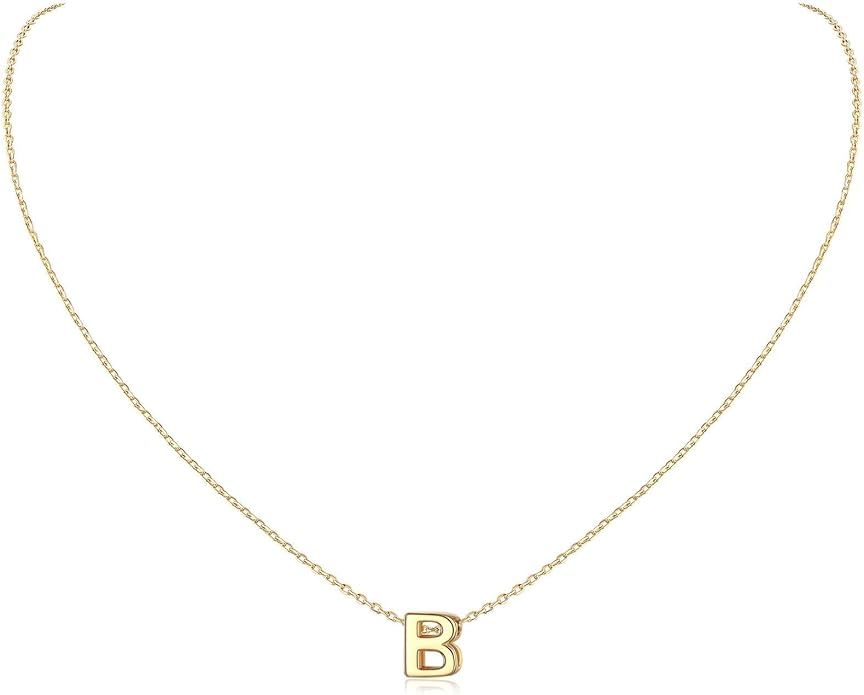 ChicSilver 925 Sterling Silver Initial Necklace for Women Dainty Letter Jewelry Personalized Gift