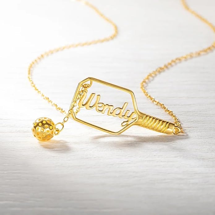 callie Personalized Volleyball|Basketball|Hockey|Baseball|Soccer|Pickleball Necklace - Custom Name & Number, Jewelry Gifts for Sports Lover