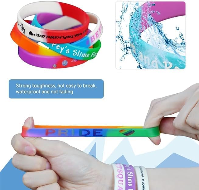Custom Rubber Bracelets with Logo Text Pattern Customizable Debossed Silicone Wristbands for Events Motivation Supports Awareness Adults