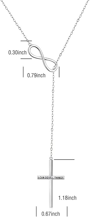 S925 Sterling Silver Y Necklace for Women butterfly/infinity Cross Necklace Lariat Necklace Drop Necklaces Y Necklace Jewelry for Women
