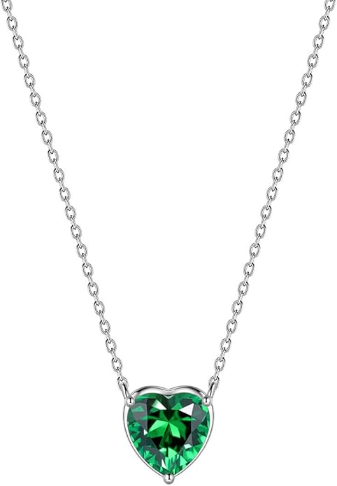 Aurora Tears 925 Sterling Silver 12 Birthstone Hearts Jewelry Women Crystal Wedding/Engagement/Bridal Heart Necklace/Earring/Ring/Bracelet Sets Jewellery