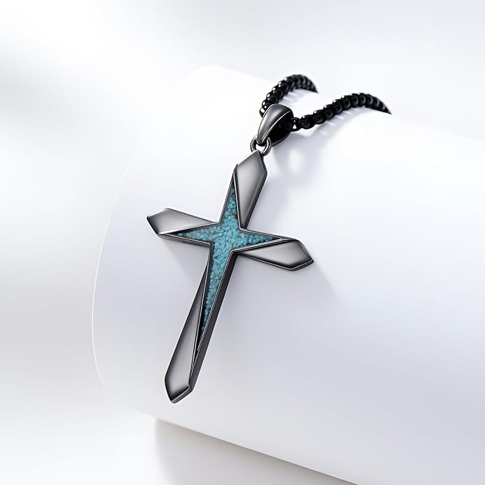 Cross Necklace for Men 925 Sterling Silver Celtic Cross Pendant Christian Jewelry Religious Christmas Gifts for Women