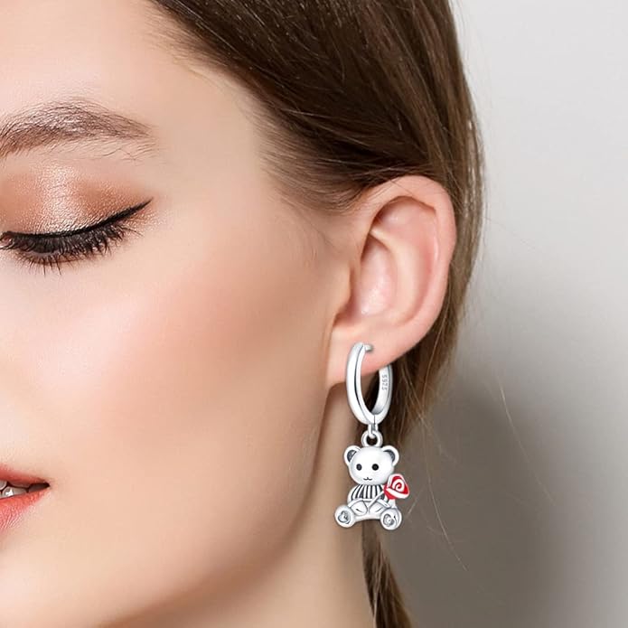 925 Sterling Silver Women Earrings, Sparkling Star and Moon Earrings, Various Hypoallergenic Earrings, Best Gift for Women