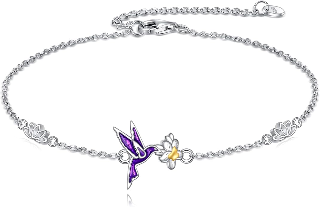 925 Sterling Silver Anklet for Women Dragonfly/Butterfly/Sea Turtles/Mermaid/Infinity/Hamsa Hand Adjustable Chain Ankle Bracelets Jewelry