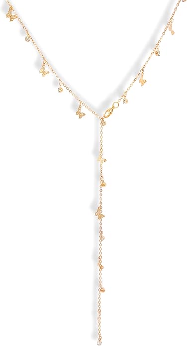 Irregular Y2k Long Y-shaped Necklace with Zircon Inlaid Sparkling Brick Tassel Pendant Double-Layer Chain High-end Fashion Accessory Women's