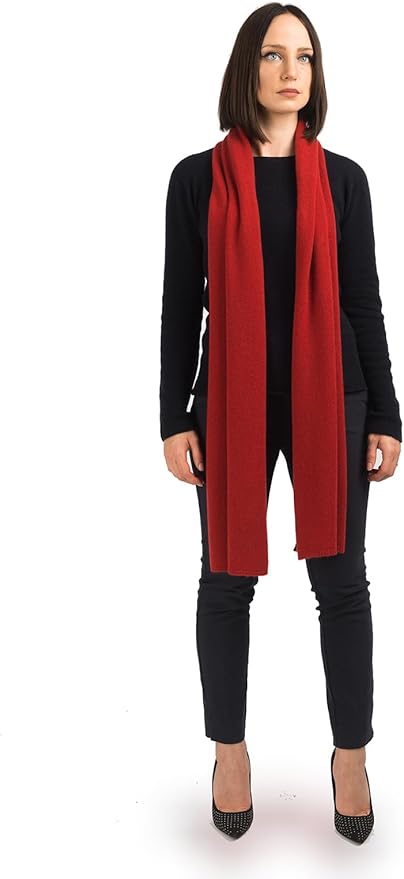 Dalle Piane Cashmere - 100% Cashmere Scarf - Made in Italy - Winter Neck Warmer (14" x 77") - Christmas Gift
