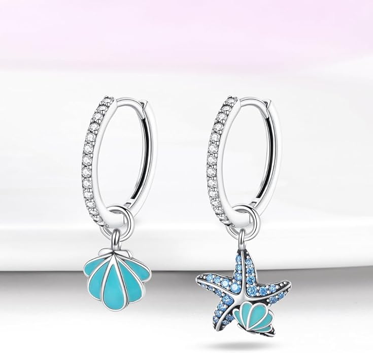 925 Sterling Silver Women Earrings, Sparkling Star and Moon Earrings, Various Hypoallergenic Earrings, Best Gift for Women