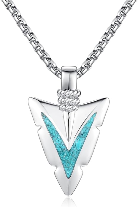 Arrowhead Necklace 925 Sterling Silver Arrow Pendant Necklace Jewelry Gifts for Men Women