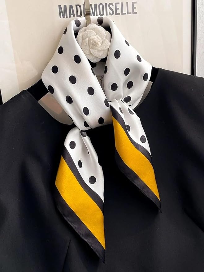 ANDANTINO 100% Mulberry Silk Square Scarf for Hair-25.6" X25.6'' Women Men Natural Silk Neckerchief Digital Printed Headscarf