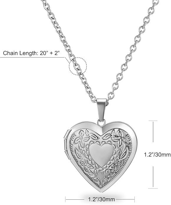 PHOCKSIN Personalized Locket Necklace for Women Photo Necklace with Customized Picture Birth Flower Birthstone New Years Gifts for Women