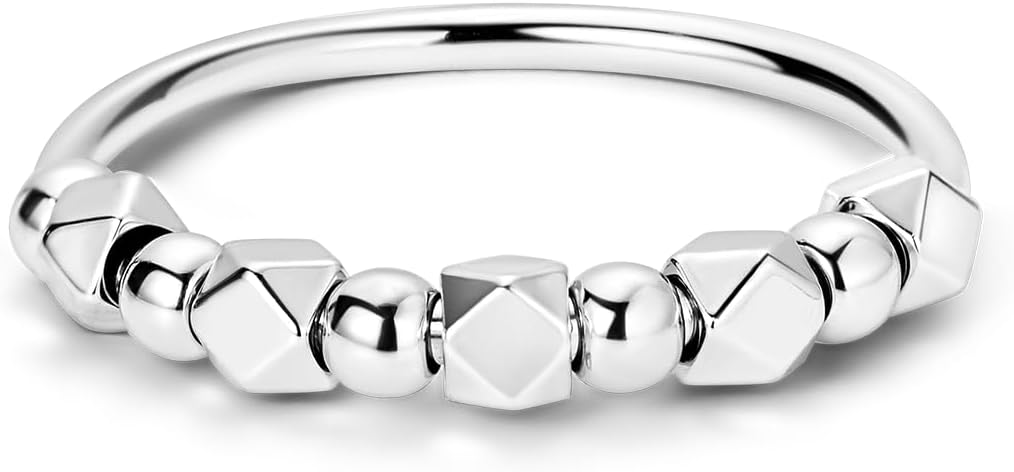 NARMO 925 Sterling Silver Rings for Women Evil Eyes Rings Entwined Line Cubic Zirconia Rings Simple Stackable Finger Rings Engagement Ring Personality Rings Size 6-9