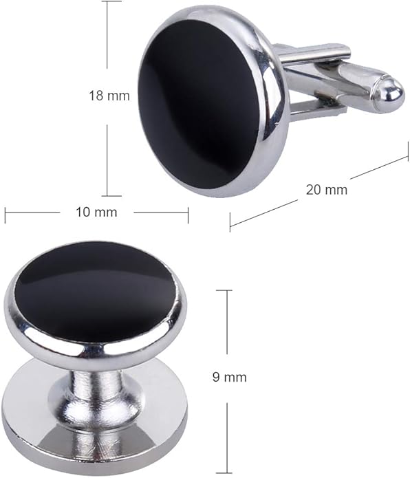 Best Gift for Men Rovtop Mens Cufflinks and Studs, Tuxedo Shirt Cufflinks and Studs Set for Men, Brass Cuff Links and Shirt Studs for Wedding/Banquet/Ceremony/Business