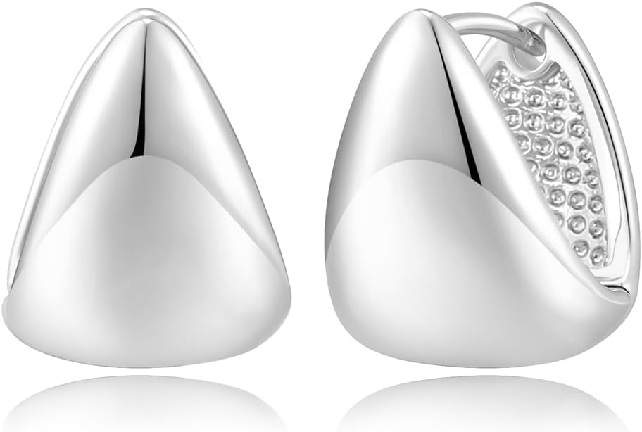 14K Gold Plated Hoop Earring Small Square Huggies Hoops For Women, Minimalist Cute Earrings for Women Girls Gift, gold silver rose gold black and CZ