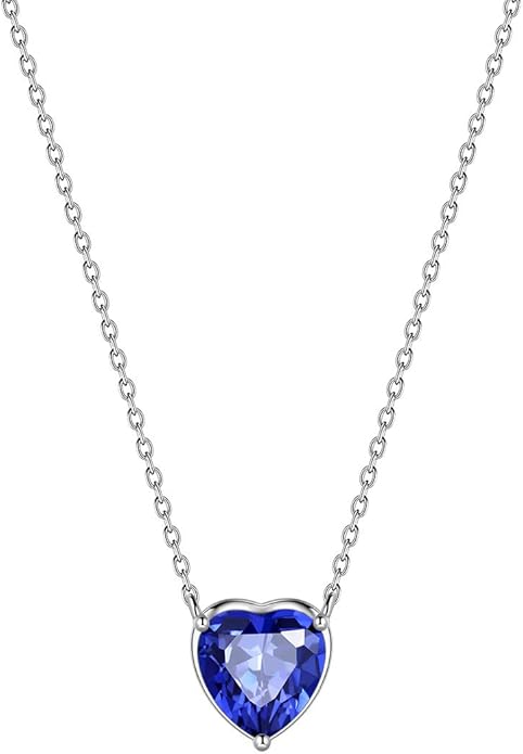 Aurora Tears 925 Sterling Silver 12 Birthstone Hearts Jewelry Women Crystal Wedding/Engagement/Bridal Heart Necklace/Earring/Ring/Bracelet Sets Jewellery
