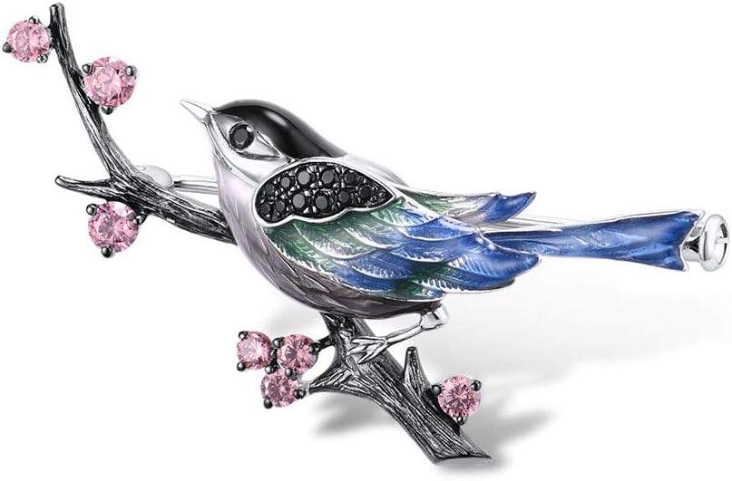 Santuzza 925 Sterling Silver Enamel Brooch Pin for Women