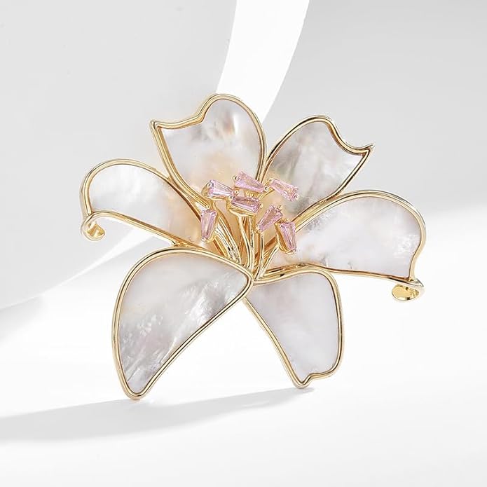 UNVAK Rhinestone Flower Brooch - Crystal Flower Pin for Women - Valentine's Day & Mother's Day Gift