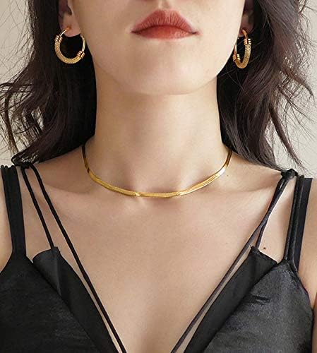 PROSTEEL 30/40/60/80/100mm Chunky Hoop Earrings For Women Gold Plated/Black Stainless Steel Hoops Earrings Statement Jewelry