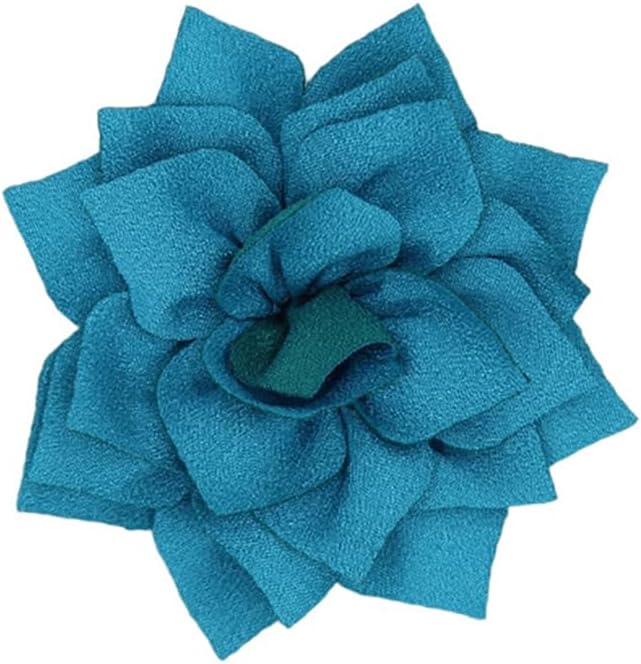 Satin Fabric Flower Brooch Pin Dainty Handmade Lotus Flower Brooch Lapel Pins Multilayer Pointed Lotus Broochs Wedding Prom Party Dance Banquet Dress Suit Ceremony Clothes Bag Hat Jewelry Accessories for Women