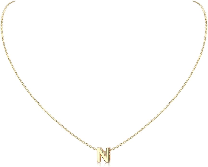 ChicSilver 925 Sterling Silver Initial Necklace for Women Dainty Letter Jewelry Personalized Gift