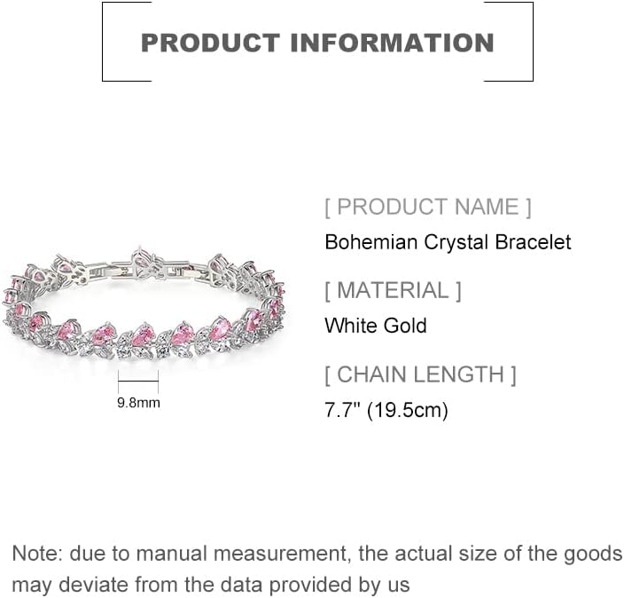 14K Gold Bohemian Crystal Bracelet for Women,Luxury Branch Shape Natural Pink Crystal Charm Bracelet,Fashion Bracelet Jewelry Gift for Her