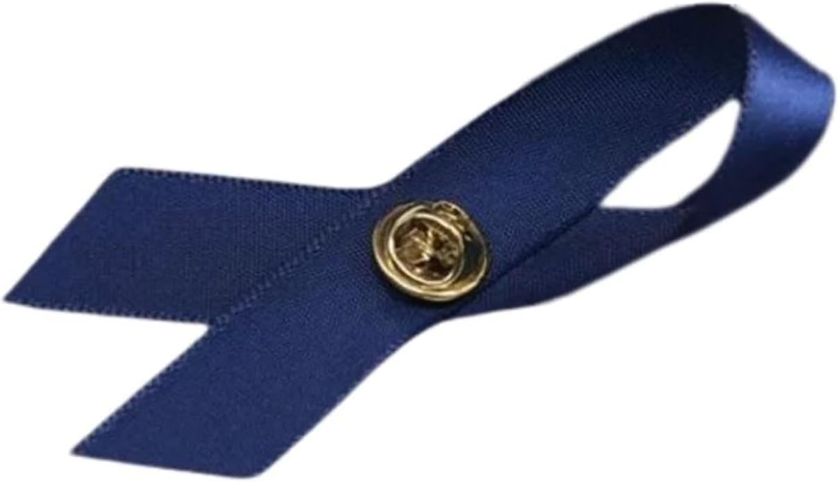1/2/5/10/25/50/100pcs Satin Awareness Ribbon Pins (Pick your color), for Cancer & Disease Awareness, Bulk Quantities for Fundraising, Events, Gift Giving