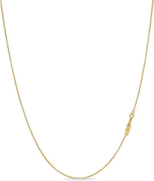 KEZEF 925 Sterling Silver Necklace for Women | Thin 0.7mm 18k Gold plated, Rose Gold chain for women, Silver chain necklace jewelry | cadena de plata 925 para hombre mujer