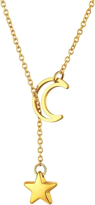 FOCALOOK Lariat Y-Necklaces | Long Necklaces for Women | Long Black Necklaces | Gold Necklaces for Women | Drop Heart Necklaces for Women | Front Adjustable Long Chain Necklace