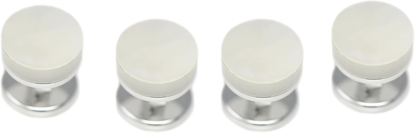 MENDEPOT Men Formal Wear Dress Shirt Cufflinks And Studs Set With Box Wedding Groom Groomsmen Gift