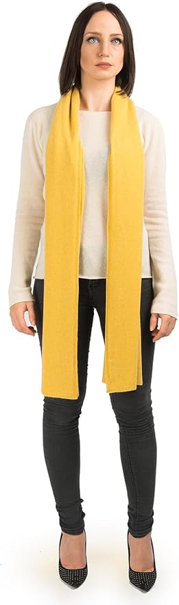 Dalle Piane Cashmere - 100% Cashmere Scarf - Made in Italy - Winter Neck Warmer (14" x 77") - Christmas Gift