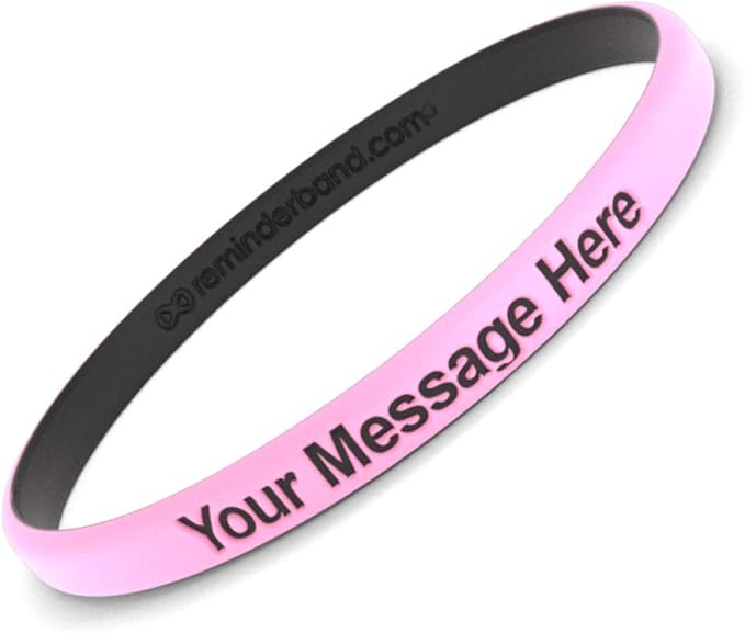 Reminderband Custom Rubber Bracelets - Thin Luxe Wristbands