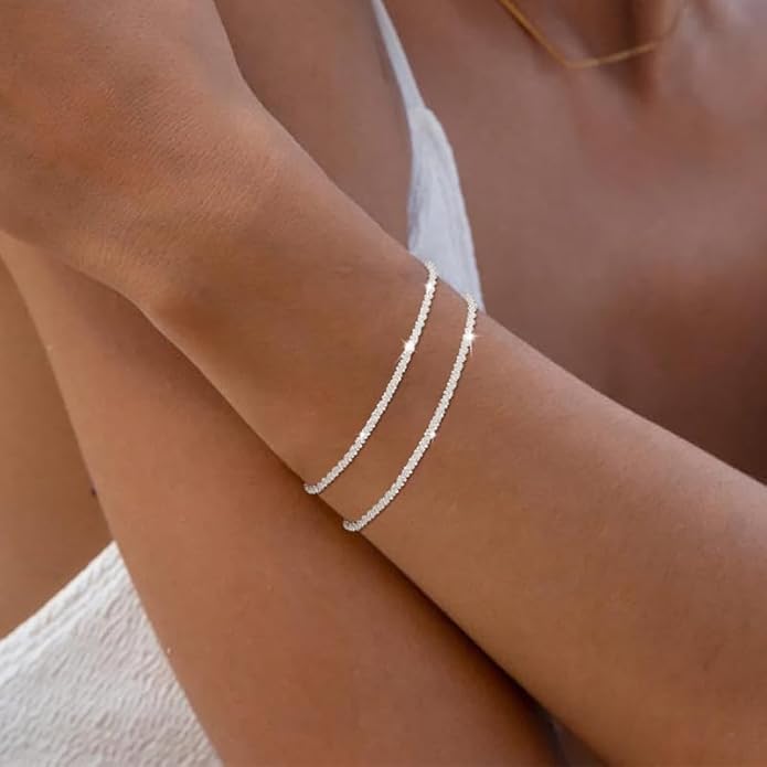 Ankle Bracelets for Women Waterproof Sparkly Anklets Tennis Rhinestone Anklets for Women Starfish Infinity Heart Cross Anklet Bracelet Beach Jewelry