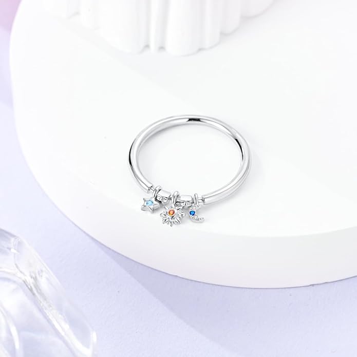 NARMO 925 Sterling Silver Rings for Women Evil Eyes Rings Entwined Line Cubic Zirconia Rings Simple Stackable Finger Rings Engagement Ring Personality Rings Size 6-9