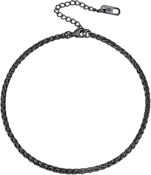 PROSTEEL Stainless Steel Chain Anklets for Women, Silver/Gold Tone, Ankle Bracelets Hypoallergenic, 8-10.5 Inch Adjustable, Come with Box