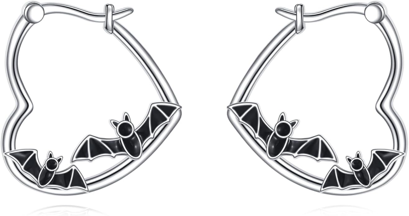 YFN Animal Earrings Sterling Silver Animal Heart Hoop Dangle Earrings Cute Jewelry Gifts for Women