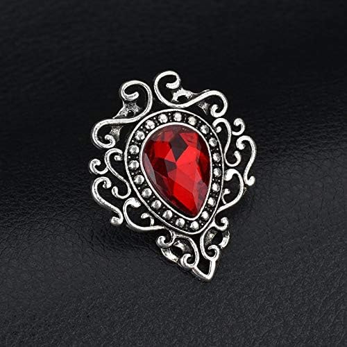 Vintage Silver Color Men's Brooches for Women Lovely Water Drop Badge Flame Crystal Brooch Lapel Pins Fashion Jewelry