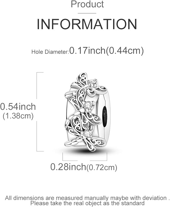 Parmuz Clip Spacer Charm for Bracelet 925 Sterling Silver Pave Cubic Zirconia Lock Stopper Bead Star Moon Evil Eye Jewelry Charm for Woman