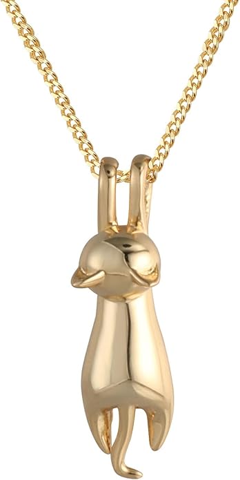 S.Leaf 925 Sterling Silver Cat Necklace Jewelry for Women Trendy Dainty Charm Pendant Necklaces Best Friend Birthday Gifts for Her Sister Mom Wife Womens