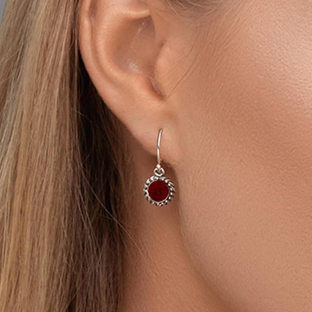 JEAN RACHEL JEWELRY 925 Sterling Silver Dangle Earrings for Women - Rope with Cubic Zirconia Vintage Design - Hypoallergenic, Lead & Nickel Free - Artisan Handcrafted Statement Earrings