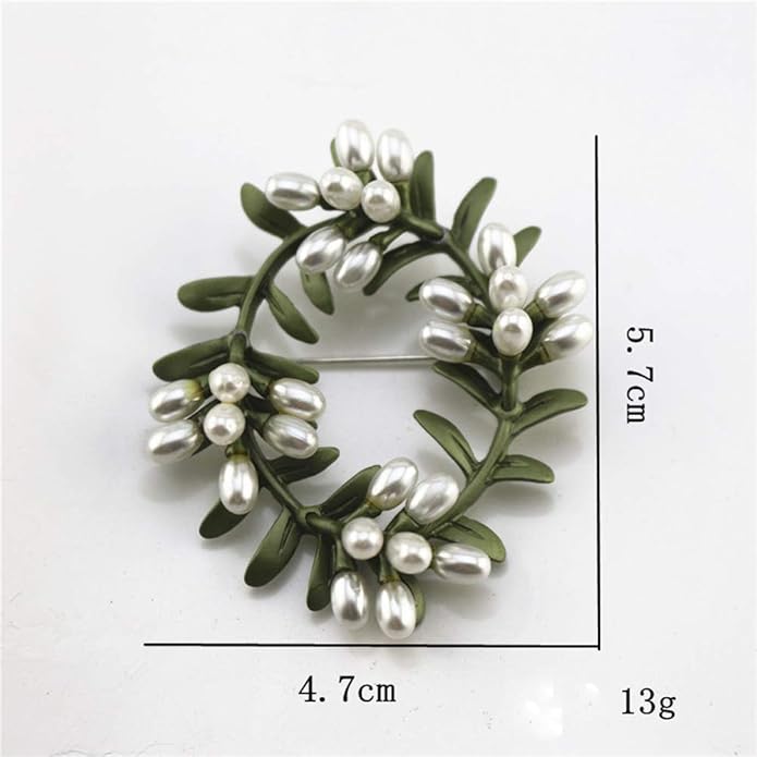 Crystal Pearl Flower Brooches Pins Fashion Beautiful Created Rhinestone Floral Brooch Good Idea for Party Dance Wedding Banquet for Elegant Women Girl