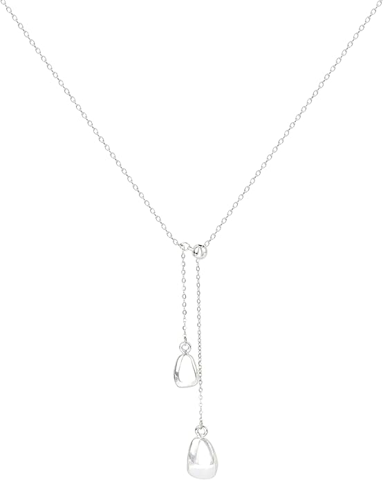 Irregular Y2k Long Y-shaped Necklace with Zircon Inlaid Sparkling Brick Tassel Pendant Double-Layer Chain High-end Fashion Accessory Women's