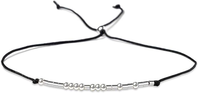 Lcherry Personalized Gift for Women Funny Morse Code Bracelet for Women Friendship Inspirational Gifts for Women