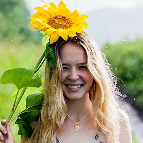 Tarsus Sunflower Necklace, You are My Sunshine, Sunflower Gifts Ideas for Women, Inspirational Gifts for Women Teen Girls Birthday Christmas Valentines Day