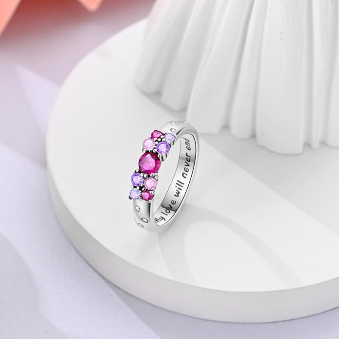 NARMO 925 Sterling Silver Rings for Women Evil Eyes Rings Entwined Line Cubic Zirconia Rings Simple Stackable Finger Rings Engagement Ring Personality Rings Size 6-9