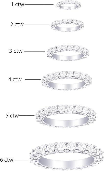 Houston Diamond District 1-10 Carat LAB GROWN Diamond Eternity Wedding Anniversary Stackable Ring Band for Women Ultra Premium Collection (E-F Color VS2-SI1 Clarity)