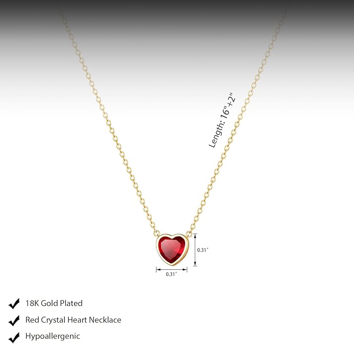 Cute Heart Necklace Dainty 18k Gold Plated Tiny Heart Pendant Choker Necklaces Small Gold Love Open Heart Chain Necklace for Women Simple Gold Necklace for Women Trendy Jewelry