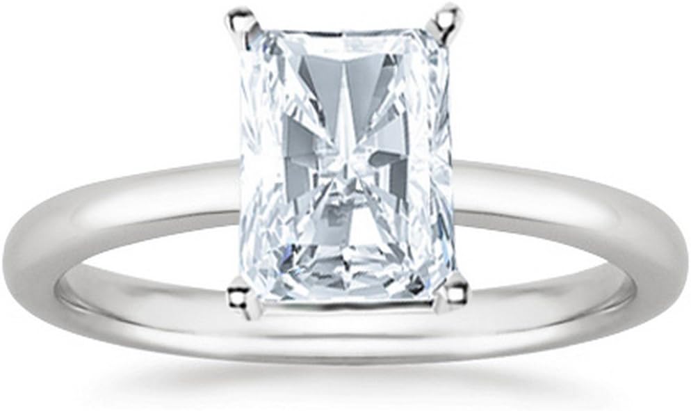 Houston Diamond District 1 to 5 Carat LAB GROWN Solitaire IGI CERTIFIED Diamond Engagement Ring (E-F Color VS2-SI1 Clarity)